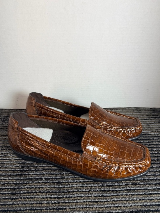 SAS Shoes - SAS WOMENS LOAFER SHOES 8.5 M NEW JOY CROC COGNAC BROWN PATENT LEATHER SHOE-